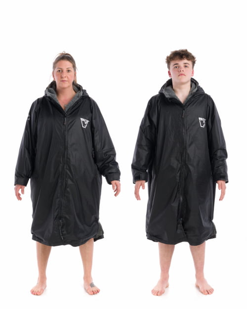 Pro Dry Series Changing Robe in Black/Grey SM/MED
